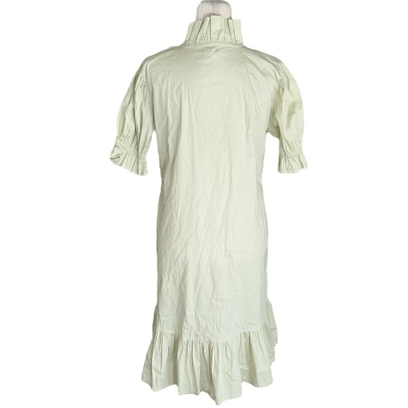 S’EDGE Erin Pastel Green Puff Sleeve Ruffle Mini Dress in Sea Glass - S - Picture 9 of 16